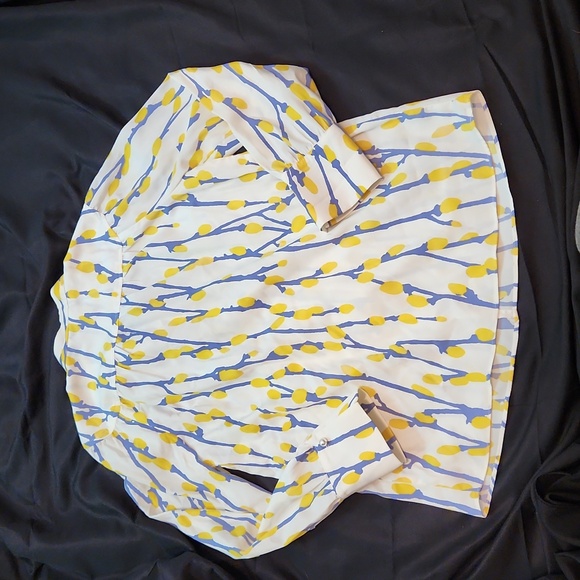 JINY p***ywillow printed blouse  with neck tie size small - Picture 5 of 9